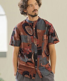 【Magine(マージン)】ARTSTIC SHORT SLEEVE BAND COLLAR SHIRTS シャツ(MGN241-025A)