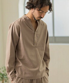 【Magine(マージン)】COTTON LINEN BAND COLLAR SKIPPER PULLOVER　カットソー(MGN241-009)