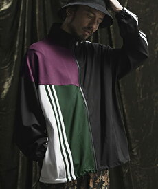 【ANGENEHM(アンゲネーム)】 Ponte fabric switching design standing collar jacket スタンドカラージャケット(AG02-011sce)