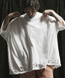 【ANGENEHM(アンゲネーム)】Ripped T-shirt Tシャツ(AG02-039sce)