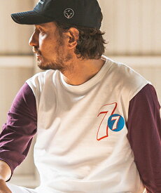 【seventy seven(セブンティセブン)】 middle onz 3-4 sleeve bicolor t-shirts (77up) カットソー(7724S180)
