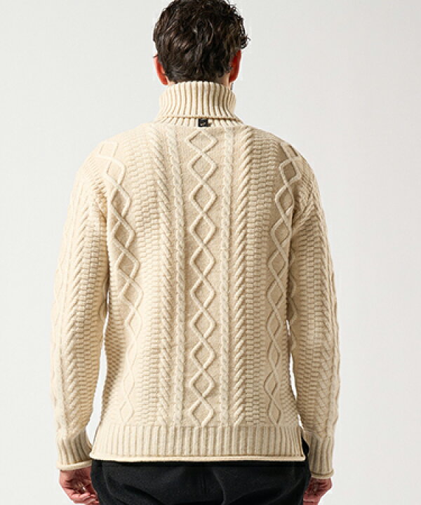 楽天市場】【wjk】plating cable knit turtle タートルネックニット  