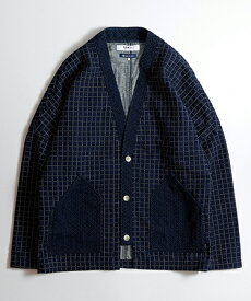 【FDMTL(ファンダメンタル)】【予約販売8月末～9月上旬入荷】SASHIKO CARDIGAN RINSE カーディガン(FA24-TP31R)