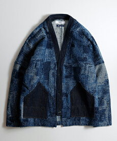 【FDMTL(ファンダメンタル)】【予約販売8月末～9月上旬入荷】JACQUARD BORO CARDIGAN RINSE カーディガン(FA24-TP31B)