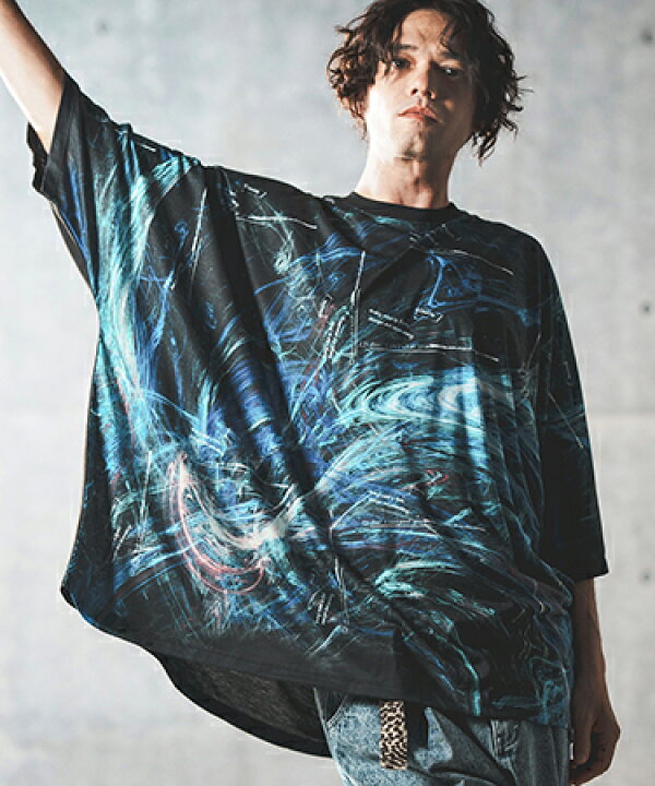 楽天市場】【GLIMCLAP(グリムクラップ)】 Patterned oversized T-shirt 