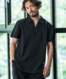 【Magine(マージン)】【予約販売6月下旬～7月上旬入荷】Open collar pullover short-sleeve shirt シャツ(MGN-241-2-014)