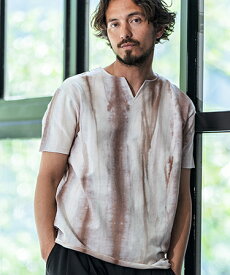 【Magine(マージン)】【予約販売6月下旬～7月上旬入荷】Distressed uneven dyeing Mini-URAKE T-shirt Tシャツ(MGN-241-2-025)