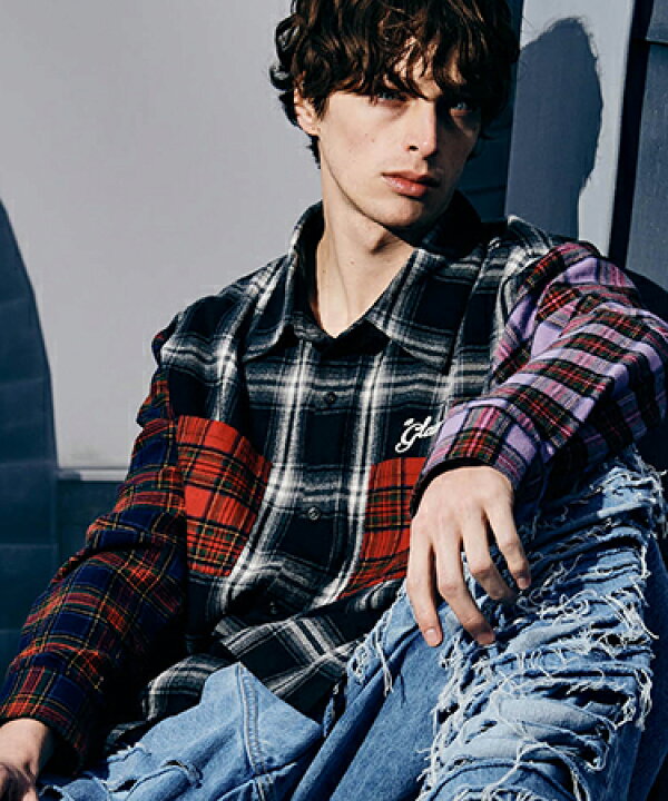 楽天市場】【glamb(グラム)】Multi Check Shirt マルチチェックシャツ 