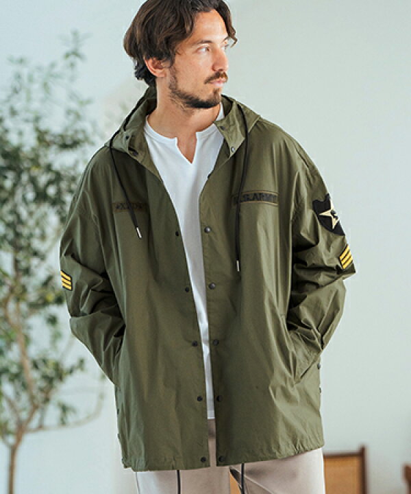 楽天市場】【Magine(マージン)】Military Motif Design Hooded Shirt 