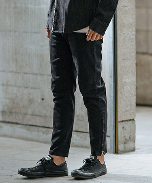 楽天市場】【wjk reluxe】stretch slub denim hem zip pants デニム 