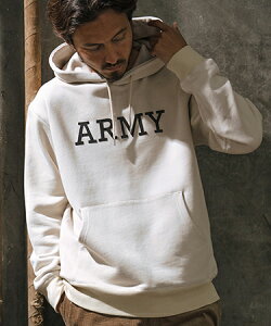 �ywjk reluxe�zleather ARMY logo sweat pull parka �p�[�J�[(WR-242-1-010)