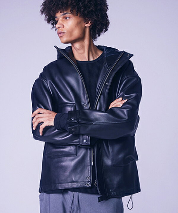 楽天市場】【rehacer(レアセル)】 Big Pocket Leather MT Jacket  