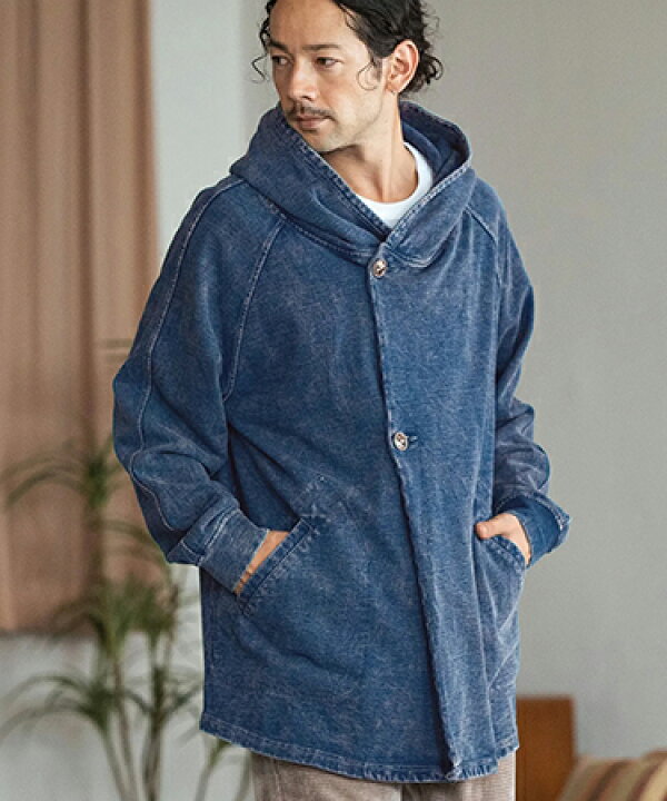 楽天市場】【CAMBIO(カンビオ)】Indigo URAKE Poncho Like Hooded 