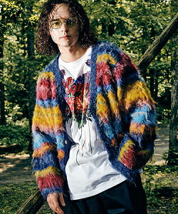 yglamb(O)zGlamour Border Cardigan O}[{[_[J[fBK(GB0424-KNT02)