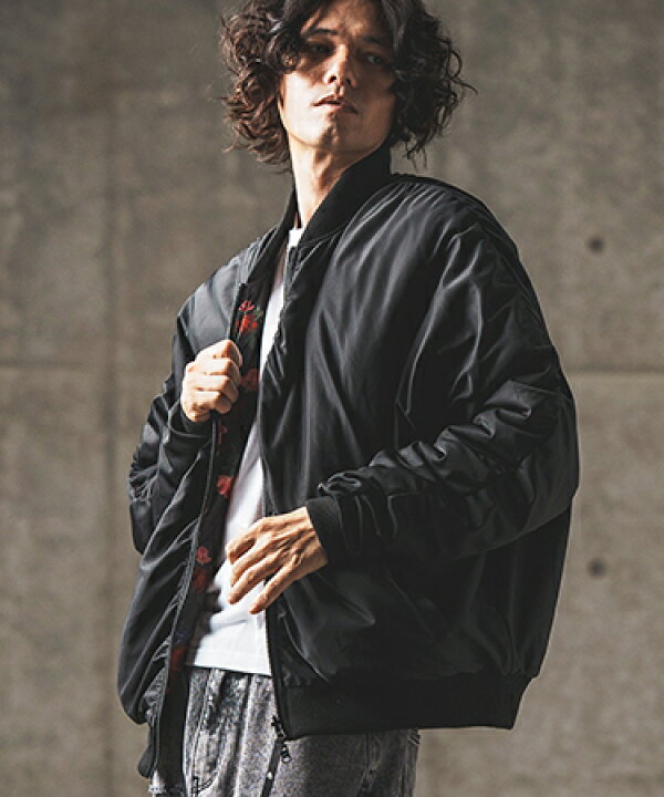 楽天市場】【GLIMCLAP(グリムクラップ)】 Reversible flight jacket