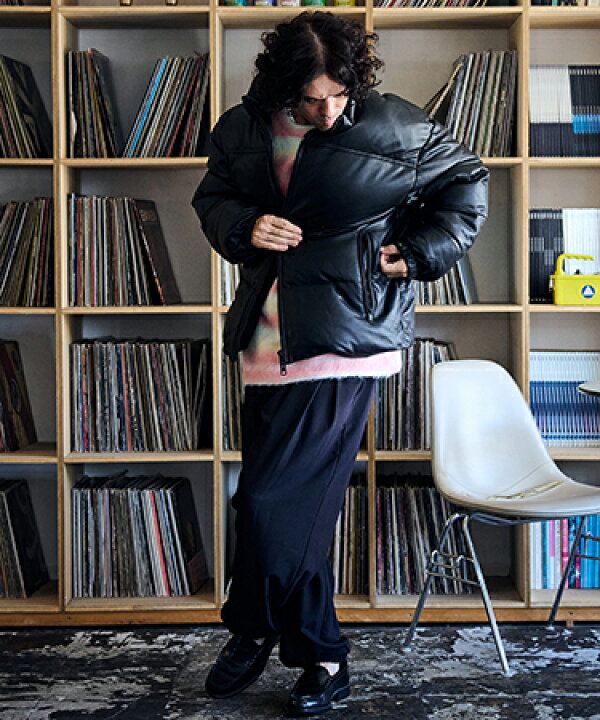 楽天市場】【ADAM PATEK(アダムパテック)】leather looose down jacket 