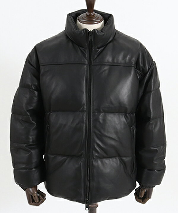 楽天市場】【ADAM PATEK(アダムパテック)】leather looose down jacket 
