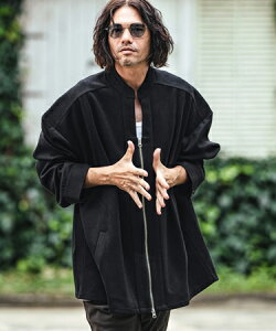 yCAMBIO(JrI)z Brushed Span Zipper & Skipper Shirt Jacket XLbp[WPbg(A37124cmb)