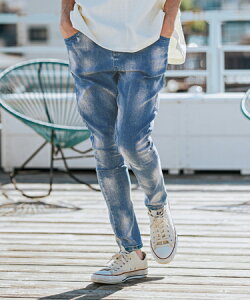 �yCAMBIO(�J���r�I)�zSpotted Bleached Stretch Denim Jodhpurs Pants �f�j���p���c(S42625cmb)