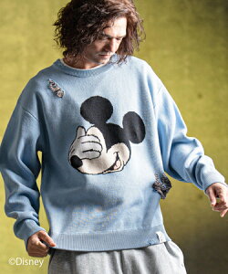 �yGLIMCLAP(�O�����N���b�v)�zJacquard cotton fabric sweater-Mickey Mouse- �j�b�g(18-002-gls-cf)