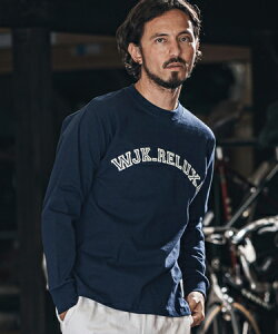 �ywjk reluxe�zcollege arch logo print long sleeve tee ����T(WR25S-24)