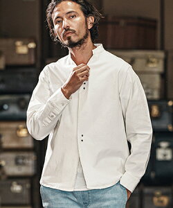 �ywjk reluxe�zripstop no collar hook shirts �m�[�J���[�t�b�N�V���c(WR25S-01)