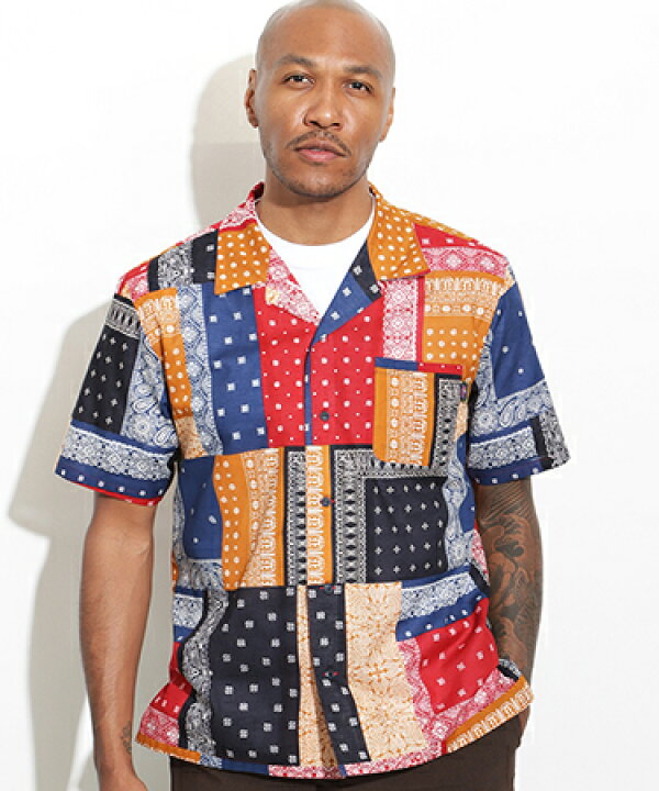 楽天市場】【ROTAR(ローター)】Bandana Cloth Open Collar Shirt 