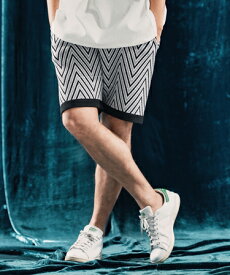 【ANGENEHM(アンゲネーム)】Airy yarn wide herringbone shorts ニットショートパンツ(AG04-004scf)