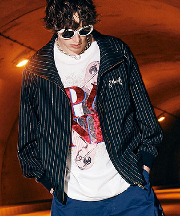 楽天市場】【glamb(グラム)】Sparkle Stripe Track Jacket スパークル 