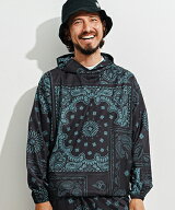 【1minute 1second(ワンミニットワンセカンド)】bandana pattern hoodie blouson フーディーブルゾン(1M2…
