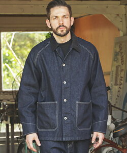 �yMROLIVE(�~�X�^�[�I���[�u)�zRINSE WASH 12oz CRUNCH DEINIM -5-BUTTON COVERALL �J�o�[�I�[��(M253114)