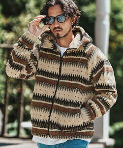 �yfelkod(�t�B���R�b�h)�zOrtega Pattern Fleece Parka �t���[�X�p�[�J�[(F25A060)