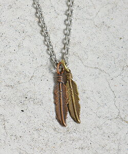 yVIVIFY LIGHT(BBt@CCg)zy\̔1oׁz Twin Feather(brass-bronze) Necklace tFU[lbNX(VLN-001c)