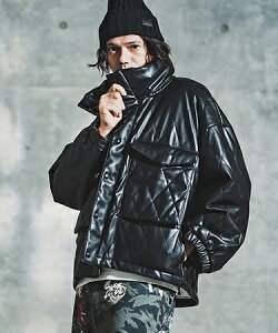 �yGLIMCLAP(�O�����N���b�v)�zSynthetic Leather WEP Jacket - Diamond Stitch Edition �~���^���[�W���P�b�g(192-050-gla-cf)