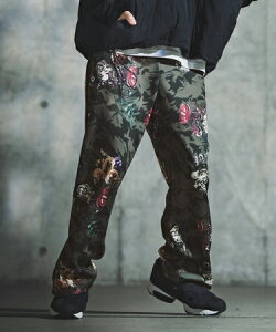 �yGLIMCLAP(�O�����N���b�v)�zOriginal Botanical Print Jersey Pants �W���[�W�g���b�N�p���c(192-038-gla-cf)