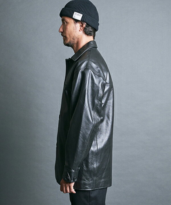 楽天市場】【Magine(マージン)】LAMB LEATHER CAR COAT ラムレザーカー 