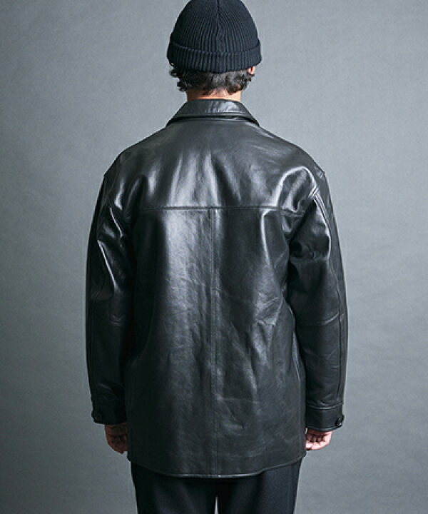 楽天市場】【Magine(マージン)】LAMB LEATHER CAR COAT ラムレザーカー 