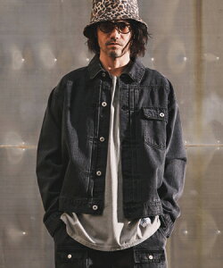 �yWONDER WALL MOTEL(�����_�[�E�H�[�����[�e��)�zAGING BLACK DENIM JACKET�iG�W�����j �f�j���W���P�b�g(26SSJK002)