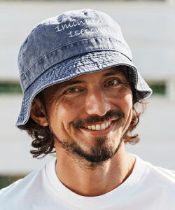 �y1minute 1second(�����~�j�b�g�����Z�J���h)�zcursive embroidery pigment bucket hat �o�P�b�g�n�b�g(1M26H350)