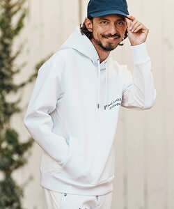 �y1minute 1second(�����~�j�b�g�����Z�J���h)�z�y�\��̔�3����{�`���{���ׁzcursive embroidery cardboard knit nylon hoodie �p�[�J�[(1M26H040)