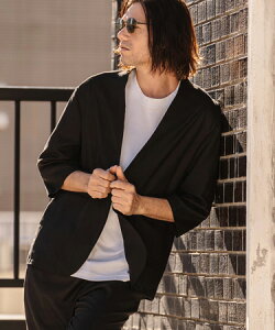 �yCAMBIO(�J���r�I)�z�y�\��̔�4����{�`���{���ׁzStretch Linen Rayon Buttonless 3-4 Sleeve Jacket 7�����W���P�b�g(S65926cmb)