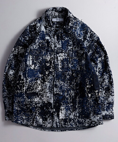 【FDMTL(ファンダメンタル)】【予約販売9月上旬～中旬入荷】 FLOCK BORO SHIRT JACKET RINSE シャツジャケット(FA26SH38R )