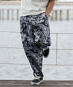 �yCAMBIO(�J���r�I)�z�y�\��̔��T�C�Y�E�J���[�ɂ��[���قȂ�zLightweight Fabric Classic Paisley Balloon Pants �o���[���p���c(CAM26SS-016)