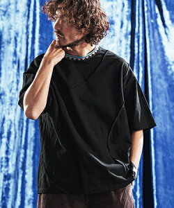 �yANGENEHM(�A���Q�l�[��)�zTucked Design & Pique Jacquard Rib T-shirt T�V���c(AG06-022scg)