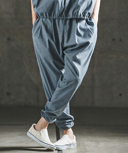 �yGLIMCLAP(�O�����N���b�v)�z�y�\��̔�5����{�`���{���ׁz Bamboo Blend Chambray Gathered Hem Pants �o���[���p���c(202-043-gls-cg)