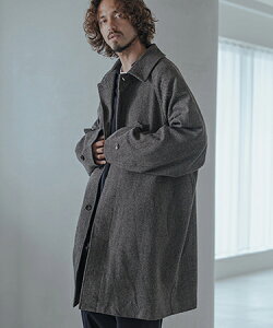 �yMagine(�}�[�W��)�z�y�\��̔�10�����{�`���{���ׁzHerringbone Tweed Oversized Balmacaan Coat �o���}�J���R�[�g(MGN-263-013)