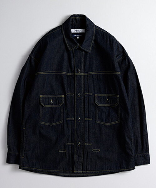 【FDMTL(ファンダメンタル)】【予約販売3月下旬～4月上旬入荷】2ND DENIM SIDE POCKET SHIRT RINSE デニムシャツ(FA27SH13R)