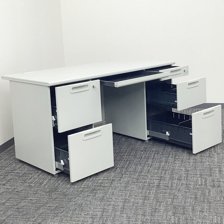 楽天市場】中古 オフィスデスク 2台セット PLUS 両袖机 事務机 