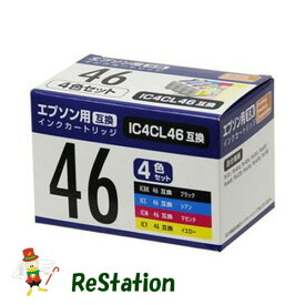【未使用品】EPSON IC4CL46(エプソンプリンター用互換インク) 汎用インクカートリッジ 4色セット PP-EIC46-4P