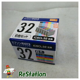 【未使用品】EPSON IC6CL32(エプソンプリンター用互換インク) 汎用インクカートリッジ 6色セット PP-EIC32-6P